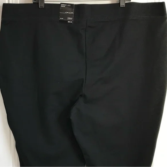 INC Women's Classic Black Mid Rise Skinny Leg Regular Fit Pants + size 28W NWT - Picture 9 of 16